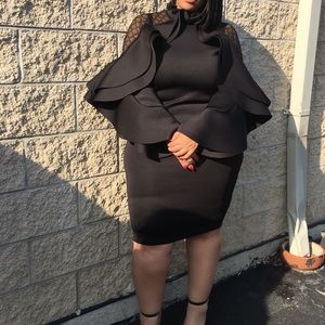 Fashion Nova Statement Sleeve Black Dress 👗